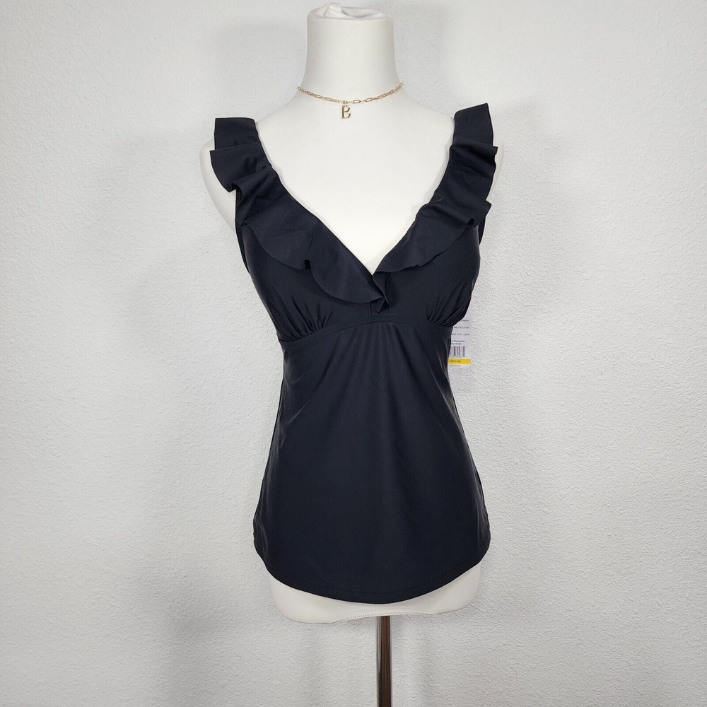 DKNY Black  Bathing Suit Top Size M